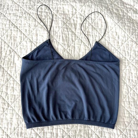 Free People Intimates Cropped Sparkle and Blue Tank Top - Picture 6 of 8